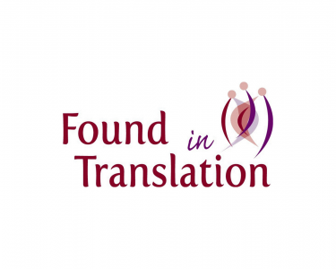 Found in Translation logo with red font